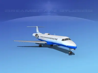 Embraer ERJ-140 Gulf Coast Jet 3D model