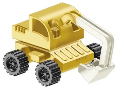 Toddler Bulldozer Toy 3D model