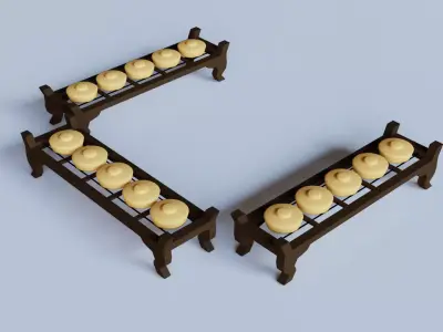 Bonang Traditional Musical Instrument Low-poly 3D model