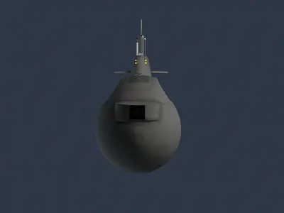 HNoMS U32 Low-poly 3D model