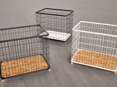 Industrial Goods Transport Trolley 3D model 3D model