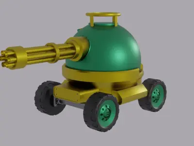 tank on wheels 3D model