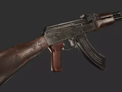AK47 - Game Ready ak rifle Low-poly 3D model