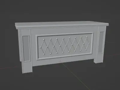 The Regal Rosewood Dresser 3D model