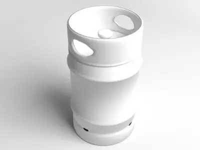 Barrel Steel 15 Gallons 3D model