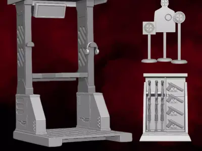 Shooting Range 2025 Playset 3D printable  For Action Figures 3D print model