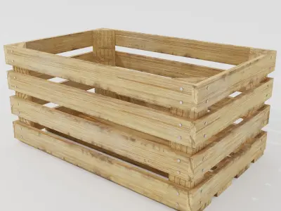 Wooden crate 03 3D model