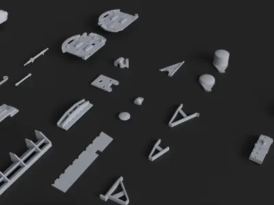 Kitbash Kit - 80 Original Star Wars Parts 3D model