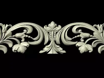 Central decor ornament for furniture 3D model 1155