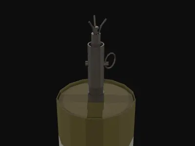 Bouncing Betty S-Mine Low Poly Low-poly 3D model