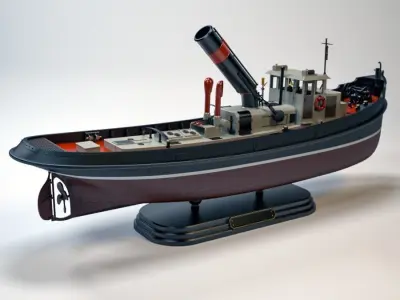 Tugboat Model Kit 3D print model
