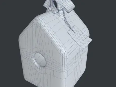 Rae Dunn Bird House Low-poly 3D model