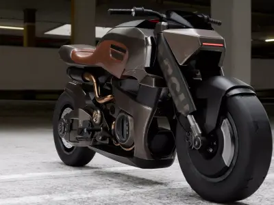 Cyberpunk Concept Motorcycle - High Detail Hard Surface 3D model