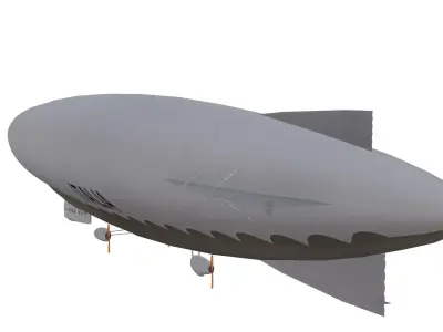 Italia N4 Airship Low-poly 3D model