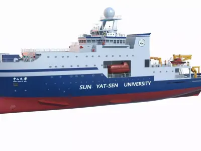 Scientific Research Ship 3D model