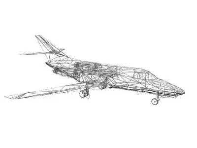AIRCRAFT FALCON10 3D model purchase