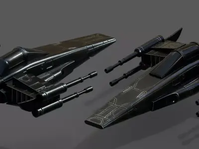 Spaceship starship scifi space futuristic cyborg Generic  Low-poly 3D model purchase