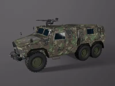Military vehicle 3D model PBR