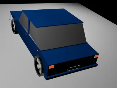 Low Poly Car Free low-poly 3D model 10