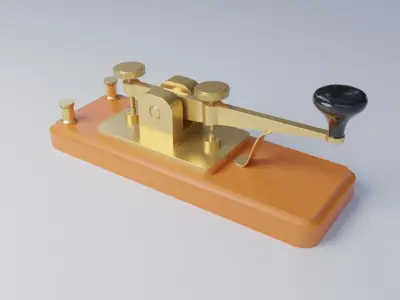 Telegraph old type of gramophone 3D model