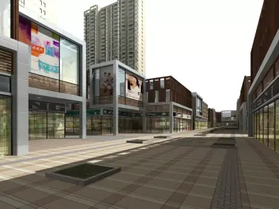 Commercial Building 3D model 90