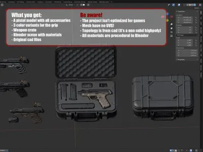 Pistol Concept 3D model