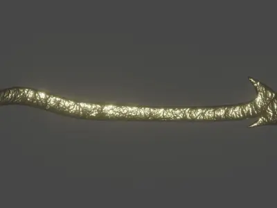 fantasy sword high polygon ready for game 3D model