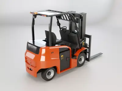 Modern Electric Forklift Low-poly 3D model