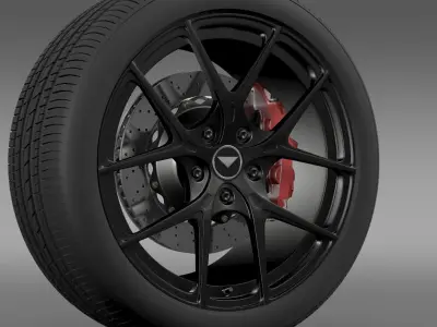 Porsche 991 V GT 2014 wheel 3D model