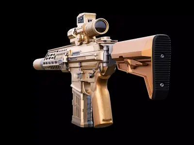 SIG MCX Spear XM7 Assault Rifle Modern Game Ready Weapon Low-poly 3D model