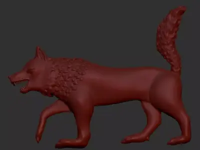 Lobo relieve heraldico 3D model