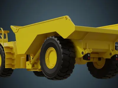 Mining Truck 1A Low-poly 3D model
