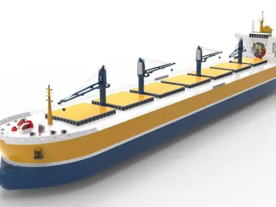 Bulk Carriers Low-poly 3D model