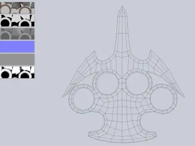 Bladed knuckle Low-poly 3D model purchase