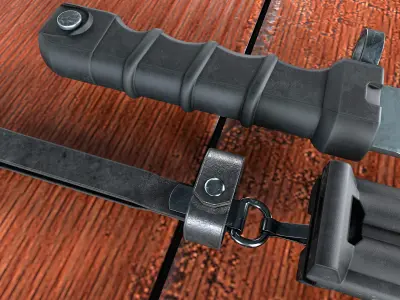 Bayonet AK-74M  Low-poly 3D model