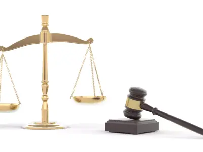 Weight Scale and Gavel 3D model