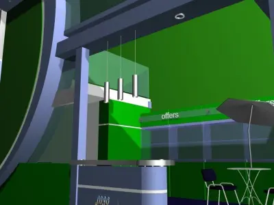 Industrial Stand 02 3D model