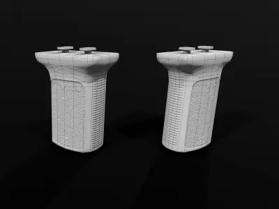 BCM Gunfighter Vertical Grip Mod3 MLOK Low-poly 3D model