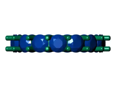 Round Stone Eternity Band 3D print model purchase