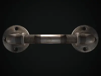 Rusted Pipe - Lowpoly Low-poly 3D model