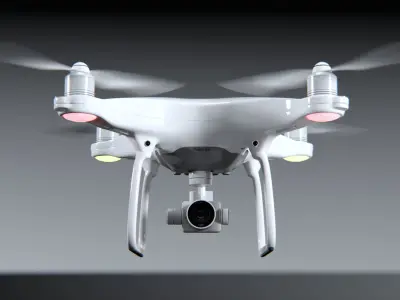 dji phantom 4 quadcopter drone 3D model