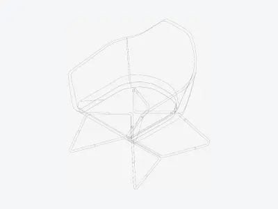 Chair - Simplicity - Sled Base Low-poly 3D model