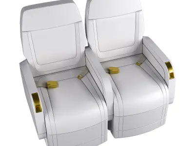 airplane seat of VIP class  3D model