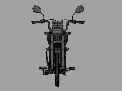 Bike Rig CD-70cc Low-poly 3D model
