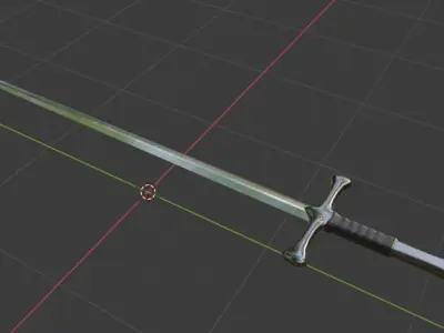 Narsil Sword from The Lord of the Rings Free 3D model