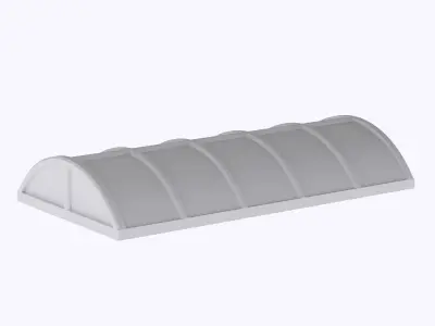 HO Long dome skylight train model  3D print model