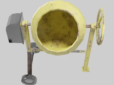 Cement mixer Low-poly 3D model buy