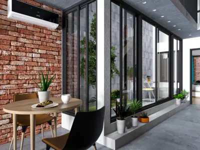 Industrial House and Full Interior 3D model
