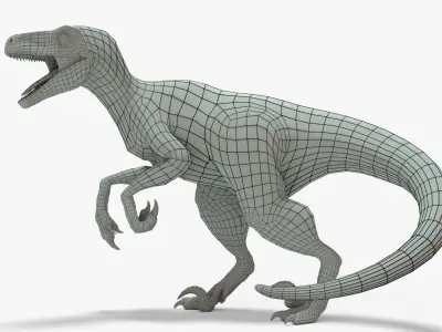 Atrociraptor Rigged Basemesh Low-poly 3D model