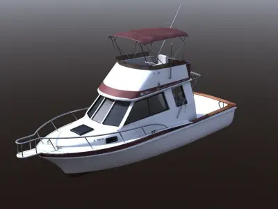 Californian Sportfish Boat 3D model